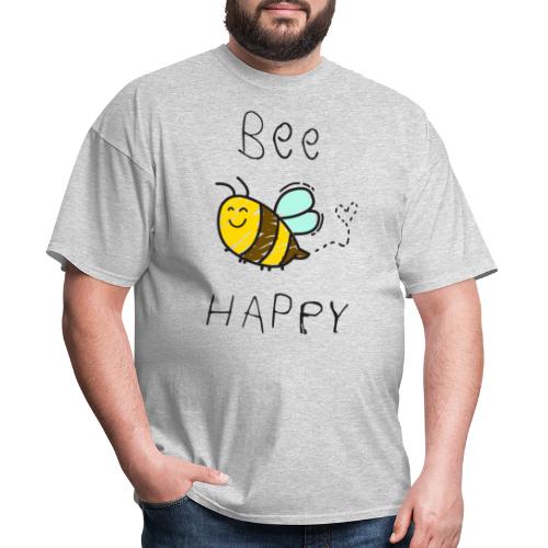 Bee Happy - Hand Sketch - Men's T-Shirt