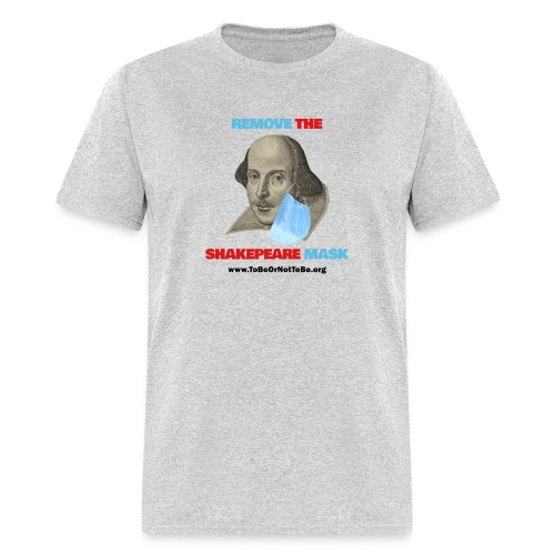 Remove Shakespeare Mask- Front & Back light color - Men's T-Shirt