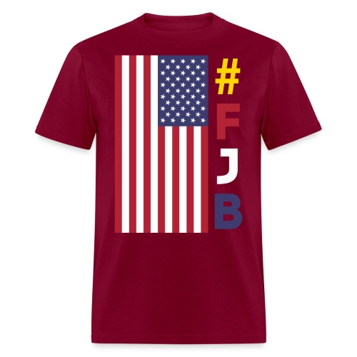 #FJB Fuck Joe Biden US Flag Red White and Blue - Men's T-Shirt