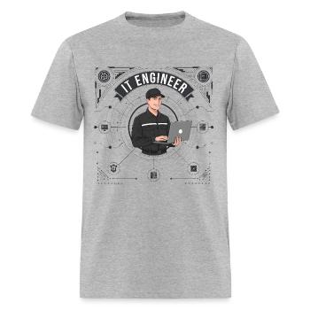 Master of Tech – IT, Coding & Tech Guru - Men's T-Shirt - heather gray - Front - Jose (178cm)