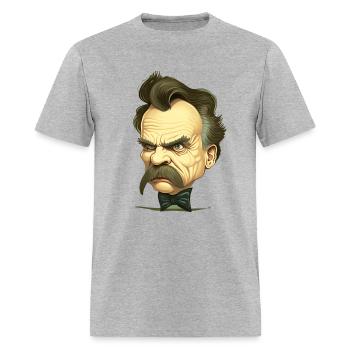 Friedrich Nietzsche - Men's T-Shirt - heather gray - Front - Jose (178cm)