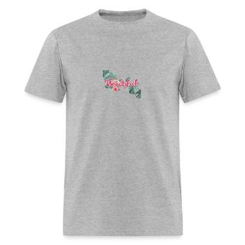 AlbedoBase XL Slogan for Beautiful slogan - Men's T-Shirt - heather gray - Front - Jose (178cm)