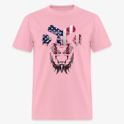 American Flag Lion Shirt - Men's T-Shirt