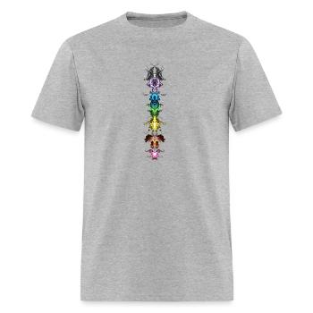 Chakras Fractal Buddhism Awareness Rainbow Power - Men's T-Shirt - heather gray - Front - Jose (178cm)