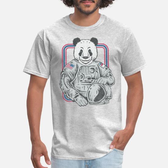 Funny 70s Cartoon Panda Astronaut Retro Spaceman' Men's T-Shirt |  Spreadshirt