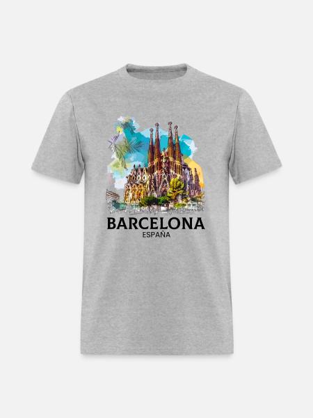 barcelona spain espana - Men's T-Shirt - heather gray