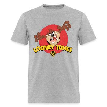 Looney Tunes Diable de Tasmanie - T-shirt Homme - gris chiné - Devant - Jose (178cm)