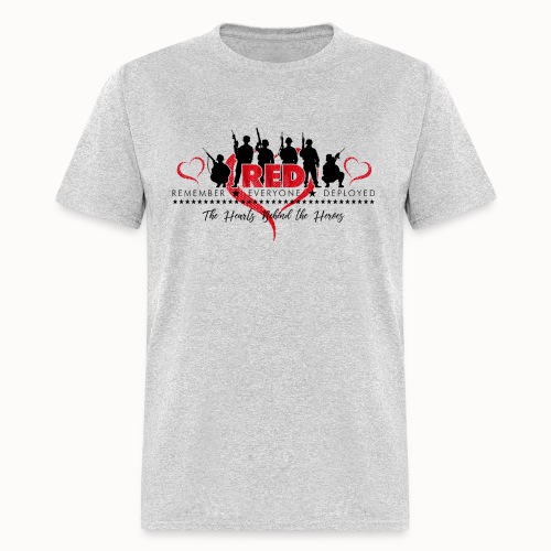 RED Hearts Behind The Heroes - Men's T-Shirt