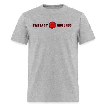 Fantasy Grounds Logo in Red - Horizontal - Men's T-Shirt - heather gray - Front - Jose (178cm)