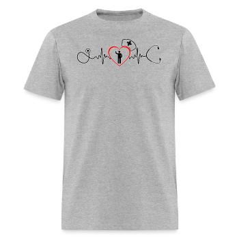 Nurse ECG Stethoscope - Men's T-Shirt - heather gray - Front - Jose (178cm)