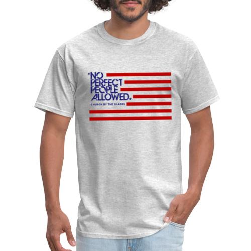 No Perfect People Allowed US Flag - Men's T-Shirt