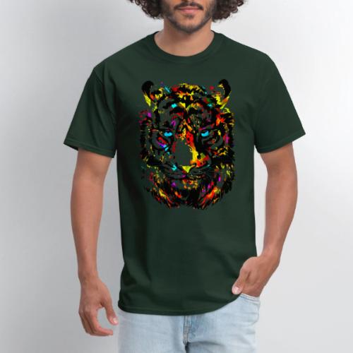 Cute Tiger Head Portrait Drawing - Tiger Eyes - Men's T-Shirt