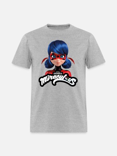 Miraculous Ladybug With Logo - Men's T-Shirt - heather gray
