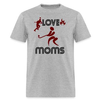 I Love Hockey Moms I heart Hockey Moms Classic - Men's T-Shirt - heather gray - Front - Jose (178cm)