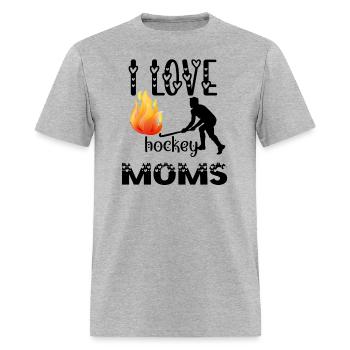 I Love Hockey Moms I heart Hockey Moms Classic - Men's T-Shirt - heather gray - Front - Jose (178cm)