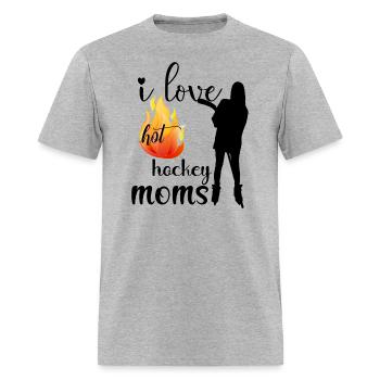 i love hot hockey moms2 - Men's T-Shirt - heather gray - Front - Jose (178cm)