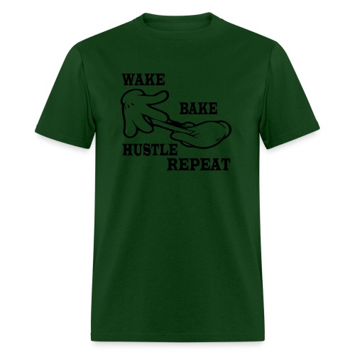 Wake bake hustle repeat - Men's T-Shirt