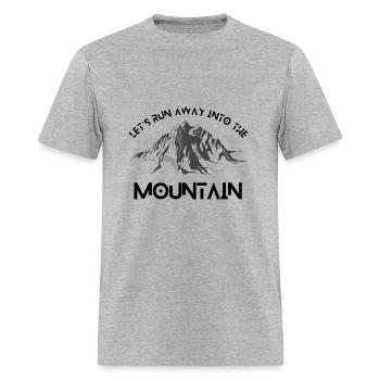 Let's run away into the mountain - Men's T-Shirt - heather gray - Front - Jose (178cm)