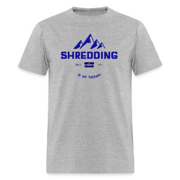 shredding is my therapy - Men's T-Shirt - heather gray - Front - Jose (178cm)