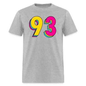 Year 93 - Men's T-Shirt - heather gray - Front - Jose (178cm)