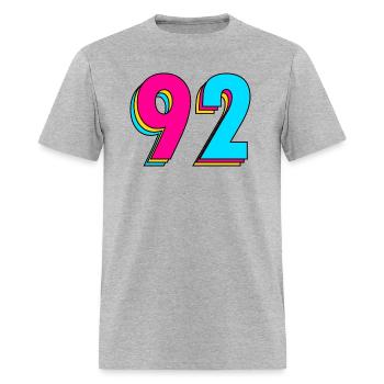 Year 92 - Men's T-Shirt - heather gray - Front - Jose (178cm)
