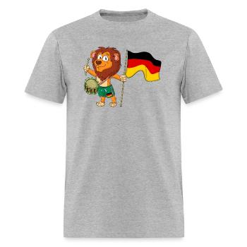 Lion with the Germany flag - Men's T-Shirt - heather gray - Front - Jose (178cm)
