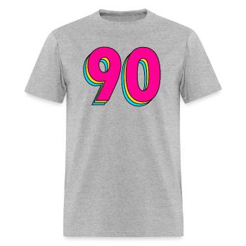 Year 90 - Men's T-Shirt - heather gray - Front - Jose (178cm)