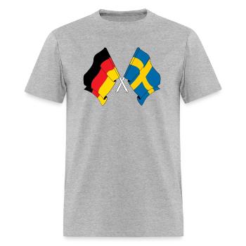 Flag of Germany and flag of Sweden - Men's T-Shirt - heather gray - Front - Jose (178cm)