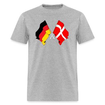 Flag of Germany and flag of Denmark - Men's T-Shirt - heather gray - Front - Jose (178cm)