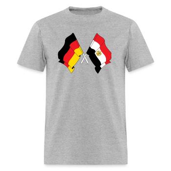 Flag of Germany and flag of Egypt - Men's T-Shirt - heather gray - Front - Jose (178cm)