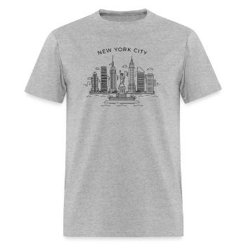 New York City Skyline Ny New York City Nyc - Men's T-Shirt - heather gray - Front - Jose (178cm)