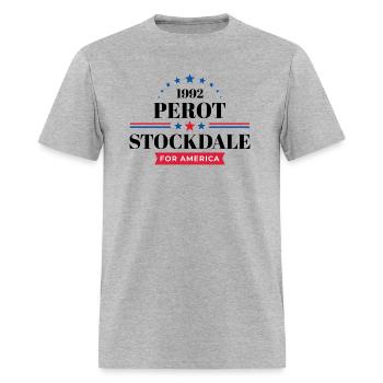 Perot Stockdale 1992 Ross Perot Campaign - Men's T-Shirt - heather gray - Front - Jose (178cm)
