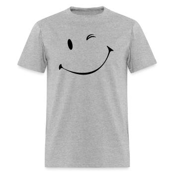 winking smile, smiles - Men's T-Shirt - heather gray - Front - Jose (178cm)