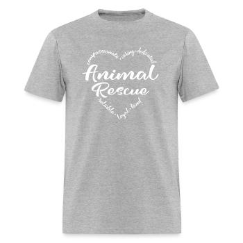 Animal rescue, adopt, foster - Men's T-Shirt - heather gray - Front - Jose (178cm)