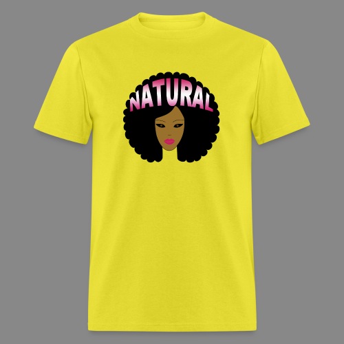 Natural Afro (Pink) - Men's T-Shirt