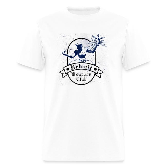 Distressed Blue Detroit Bourbon Club Logo