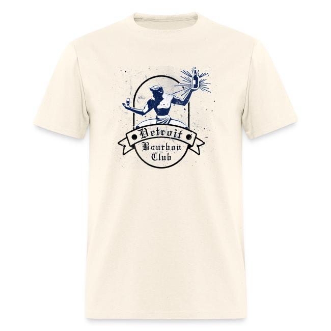 Distressed Blue Detroit Bourbon Club Logo