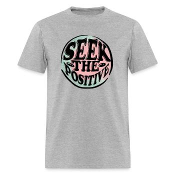 Seek the positive - Men's T-Shirt - heather gray - Front - Jose (178cm)