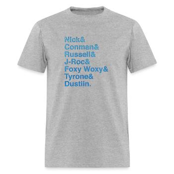 nick list - Men's T-Shirt - heather gray - Front - Jose (178cm)