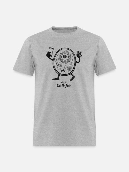 Cell fie - Men's T-Shirt - heather gray