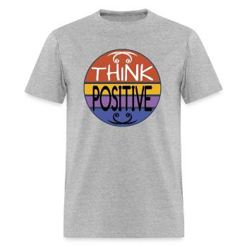 Think Positive - Men's T-Shirt - heather gray - Front - Jose (178cm)
