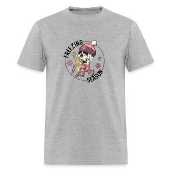 freezing season - Men's T-Shirt - heather gray - Front - Jose (178cm)