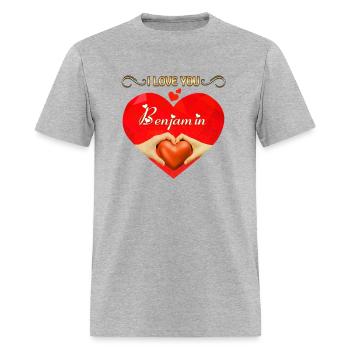 I love you Benjamin - Men's T-Shirt - heather gray - Front - Jose (178cm)