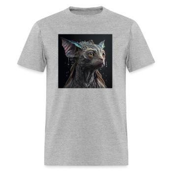 Cat with water droplets on its head - Men's T-Shirt - heather gray - Front - Jose (178cm)
