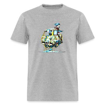 Broken - Men's T-Shirt - heather gray - Front - Jose (178cm)