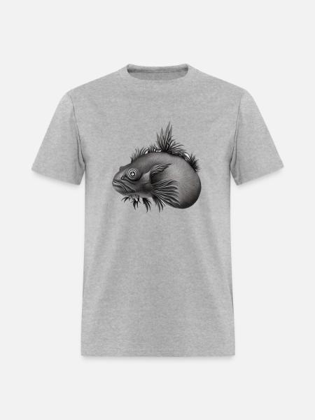 prehistoric axolotl - Men's T-Shirt - heather gray