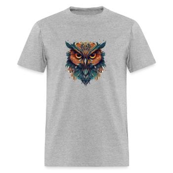 Wise Owl - Men's T-Shirt - heather gray - Front - Jose (178cm)