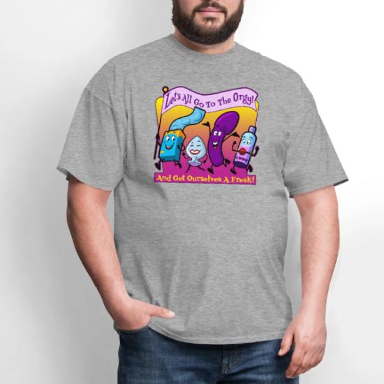 Let s All Go To The Orgy Funny Retro Adult Humor' Men's T-Shirt