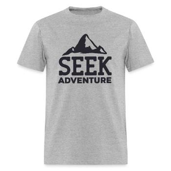 Seek Adventure - Men's T-Shirt - heather gray - Front - Jose (178cm)