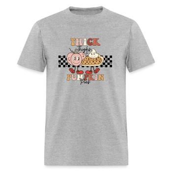 Thick Thanksgiving - Men's T-Shirt - heather gray - Front - Jose (178cm)